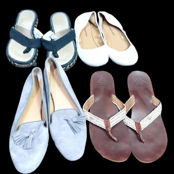 J. CREW UGG LUCKY BRAND ROXY Bundle Lot of 4 Pairs of Shoes Flip Flops Sandals B - Picture 7 of 7